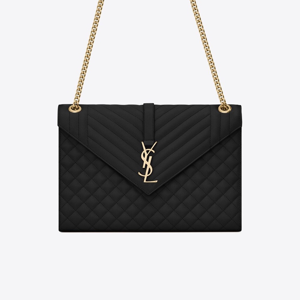 YSL black and gold large envelope bag Mint condition brand new never worn